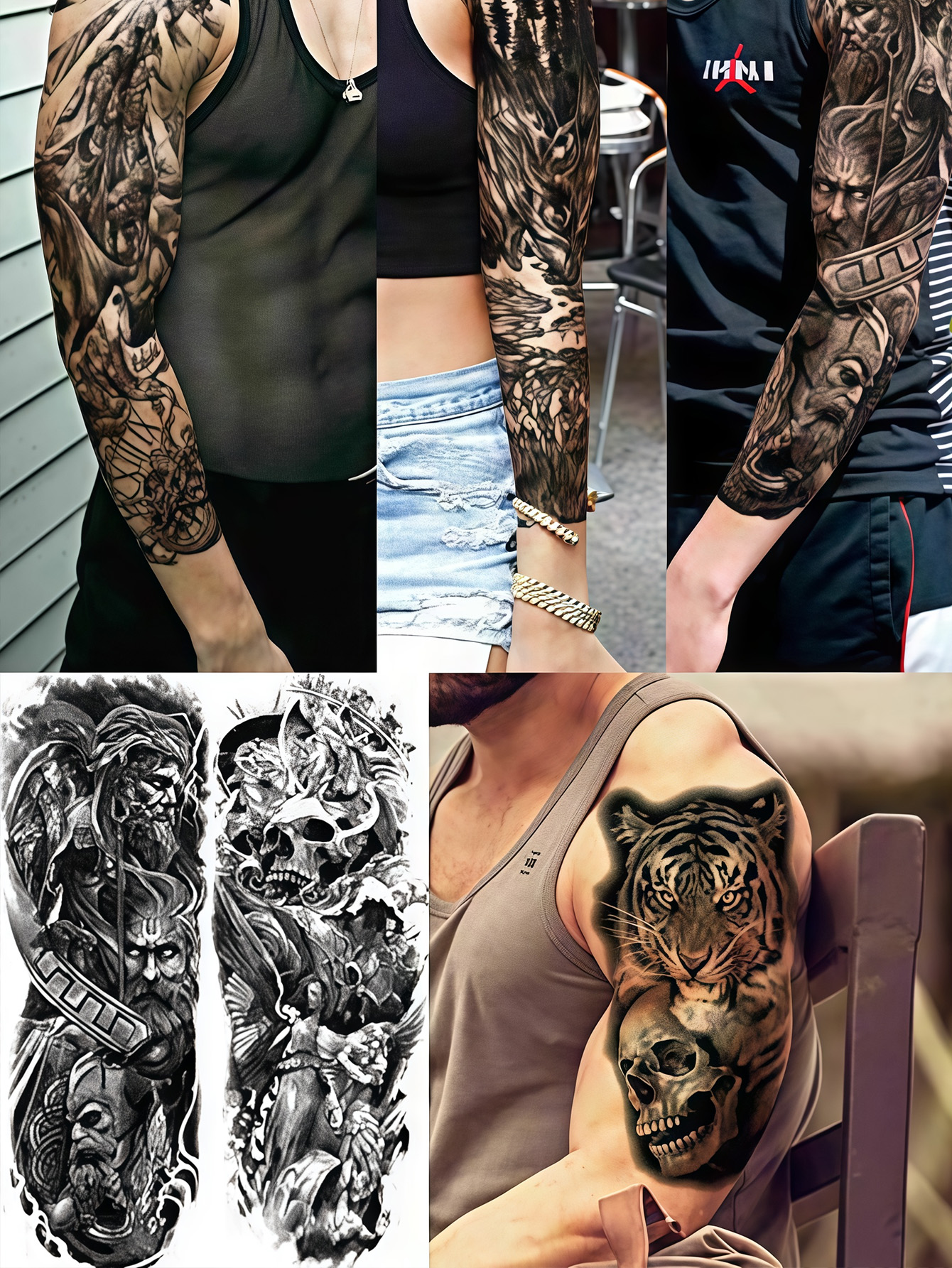 Temporary tattoo waterproof body art combination